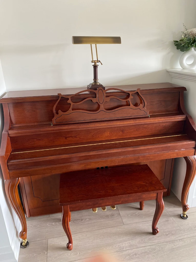 Upright piano in Toronto residential interior