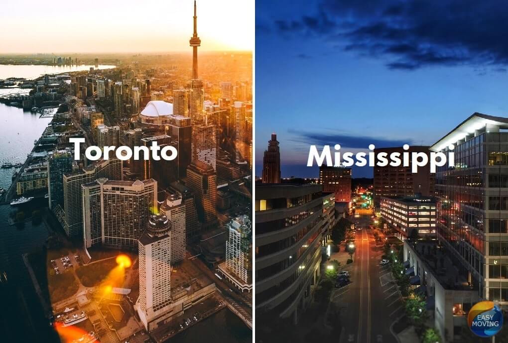 Toronto to  Mississippi movers
