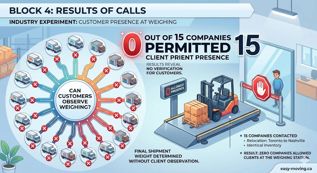 Infographic showing results of the 15 moving companies survey